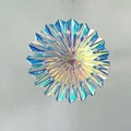 Décoration étoile suspendue en PVC holographique avec finition arc-en-ciel irisée - Éventail en Papier Irisé de 8 Pouces