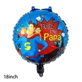 18 inch round foil balloon for Father's Day with Spanish Feliz Día Papá Superman print - 18 Inch Father's Day Superman Spanish Round