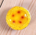 3D resin Portuguese egg tart fridge magnet with realistic golden crust and caramel top - Old Egg Tart