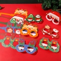 Occhiali di carta natalizi con Babbo Natale e renne per accessori fotografici per feste - Occhiali di Carta di Natale (Stili Misti)