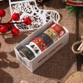 Set di 5 nastri washi natalizi con Babbo Natale e renne in una scatola regalo - Stile Pittura Natalizia Squisita (SDMC230816-4)