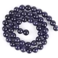Polished blue goldstone round beads with sparkling starry effect for DIY jewelry making - Blue Sandstone / 4mm/1 Piece Approximately 90 Pieces/10g