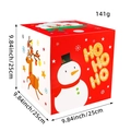 Scatola regalo di Natale con Babbo Natale e pupazzo di neve, cubo 25cm per dolci festivi - Stile A-Babbo Natale e Pupazzo di neve