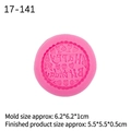 Stampo in silicone rosa con testo Happy Birthday e cuori per decorazioni torte - Stile 4 / Rosa