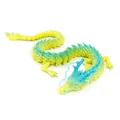 Articulated 3D printed dragon figurine in blue and yellow gradient colors - 30CM Nebula Forest