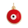 Red Evil Eye circular pendant in golden frame with bright enamel craftmanship - M659608 / Red