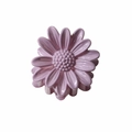 Sweet lilac daisy flower hair claw clip with a glossy finish for hair styling - 4cm Glossy Light Purple