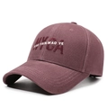 Dark red cotton twill baseball cap featuring detailed 3D NYCA embroidery - Adjustable / Purple