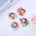 Set of four ancient Chinese style resin lady figurines in colorful traditional attire - Guose Tianxiang Set of 4 / Ancient Style Ornament Series