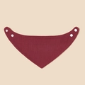 Soft burgundy cotton muslin baby bib featuring dual adjustable snaps and textured fabric - Wine Red