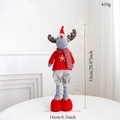 Christmas reindeer doll decoration in red sweater and hat with dimensions of 53cm height - Telescopic Reindeer (Red)