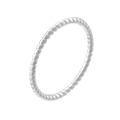 Detailed view of s925 sterling silver twist ring with elegant spiral texture design - US 5 / Silver