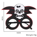 Halloween felt bat and skull party glasses with 13x18cm dimension and 19g weight - Skull Alien