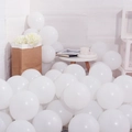 Elegant matte white latex party balloons set for luxury wedding and birthday decoration - 18 Inch/9g/10 Pieces / Macaron White