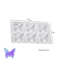 Dimensions détaillées du moule silicone 8 papillons pour création en résine - 6-Cavités Papillon