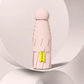 Foldable pocket sun umbrella in soft pink with UPF50+ protection and round handle - Pink