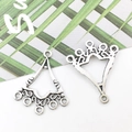 Antique silver alloy multi-loop connectors for DIY ethnic style earrings and pendants - Triangle Multi-hole 24x28mm