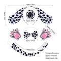 5-piece dalmatian dog cosplay set with spotted ears, nose, bowtie, paws and tail for kids - Spotted Dog Headband+Nose+Bow Tie+Gloves+Tail Set