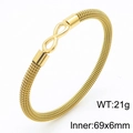 Goldenes Infinity-Kabelarmband mit poliertem Ankerverschluss für Damen und Herren - Unendlichkeitssymbol-Stil (KB169309) / Gold