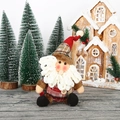 Weihnachtsmann Plüschfigur mit Karomuster als Baumschmuck und festliches Geschenkidee - Weihnachtsmann