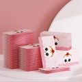 Pink Ozylin newborn baby care wet tissue in single piece independent packaging - Cartoon Fortune Cat Style / Pink White