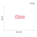 Detailed size chart showing the 2cm x 2.2cm dimensions of the cute paw plush patch - Small Paw-6#