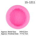 Roze ronde siliconen mal voor zeep en kaarsen met getextureerde kristalpatronen - Cake / Roze