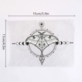 Macro view of window prism decal with moth and moon phase patterns measuring 15x11cm - RPS074: Moth Moon Phase Tattoo