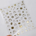 2024 Chinese New Year gold embossed nail art stickers with lucky dragon and coins M-194 - M-194 Bronzing Gold