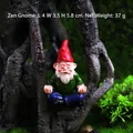 Garden gnome statue in yoga meditation pose made of colorful resin for outdoor landscape - Meditating Gnome