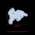 Unicorn shape quicksand silicone mold for DIY resin keychains measuring 82x69x9mm - Unicorn 2 Quicksand Mold LS#16