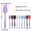 Colorful silicone kitchen spatula set with nylon core in 10 diverse vibrant shades - Large Scraper (european Style) / Red