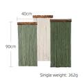 Arazzo da parete boho intrecciato con barra in legno e nappe in bianco e verde - Multicolore Verticale Opzionale (Stile 6)