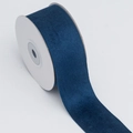 Ruban en velours bleu roi sur bobine blanche pour bricolage et emballage cadeau - 4cm de Large * 5 Yards de Long / Bleu Azur