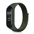 Dark green nylon loop sport strap with matching case for Mi Band smart tracker - Army Green
