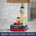 Big Ben building block music box with 391 pieces and London themed rotating base - London Big Ben Music Box