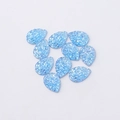 Macro shot of blue resin teardrop druzy pendants with sparkling texture on white background - Blue (7)