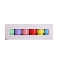 Set of 6 colorful lids for 3oz stainless steel mini cups in a white window gift box - Display Box Set / Multicolor