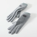 Damen Strickhandschuhe in Grau mit Touchscreen-Funktion und warmem Fleece-Innenfutter - Einheitsgröße / 171 Grau