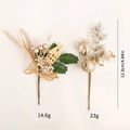 Christmas berry picks with golden bells, pine needles, and bows for holiday tree decor - Combo 10