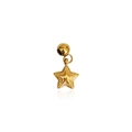 Minimalist gold stainless steel star charm bead for DIY necklaces and bracelets - D03-Five Point Star Style