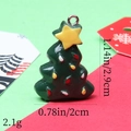 Macro shot of resin Christmas tree pendant with size 2.9x2cm and 2.1g weight display - 34# Christmas Tree with Yellow Star