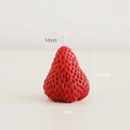 Handmade strawberry shaped red scented candle with realistic texture 4.5cm height - Large Red Strawberry 1pc