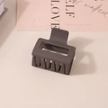 Minimalist square dark grey matte hair claw clip for women on a beige surface - Bulk/5cm / Chocolate