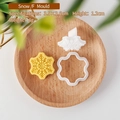 Mini snowflake cookie mold stamp 3.5x3.6cm for Christmas fondant cake decorating - Snowflake F