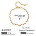 Detalle de la cadena de acero inoxidable 18K con textura impermeable e hipoalergénica - Estilo de Cuerda Trenzada Fina (JDB0305015)