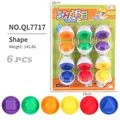 Detail view of 6 Montessori color and shape matching eggs in blister pack for toddlers - 6pcs Shapes - Blister Pack
