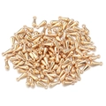Bulk gold teardrop alloy pendants with smooth metallic finish for DIY jewelry making - 2x7mm / Rose Gold
