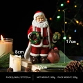 Figurine de Père Noël en résine rouge 17cm avec dimensions et poids pour décoration - Père Noël avec Couronne