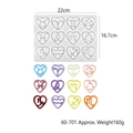 DIY silicone mold featuring 12 heart-shaped zodiac constellations for resin pendants - 60-701 (Zodiac Heart)